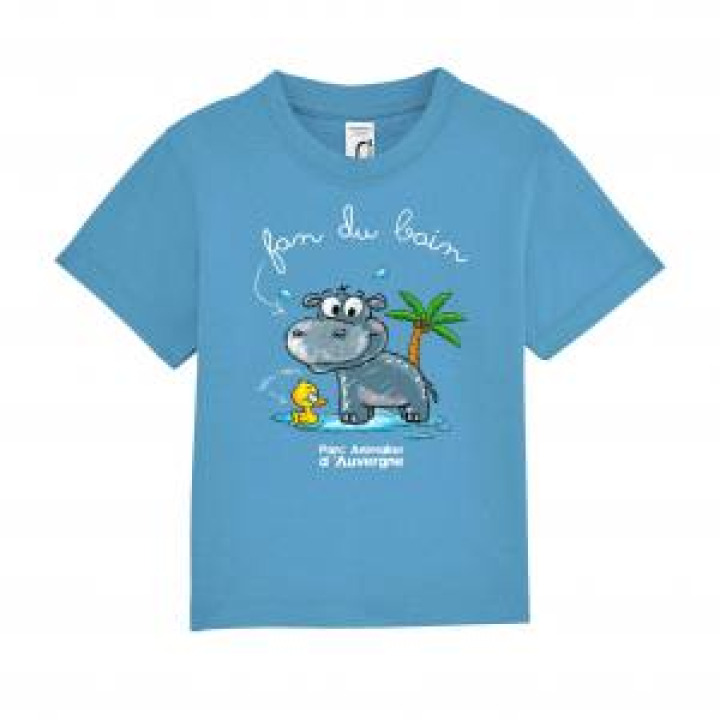Tshirt bébé Hippo Parc Animalier dAuvergne Aqua 612 mois