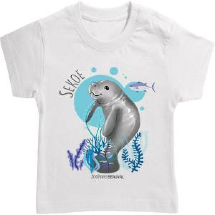 Tshirt bébé Lamantin Sekoe Zoo de Beauval Blanc 36 mois