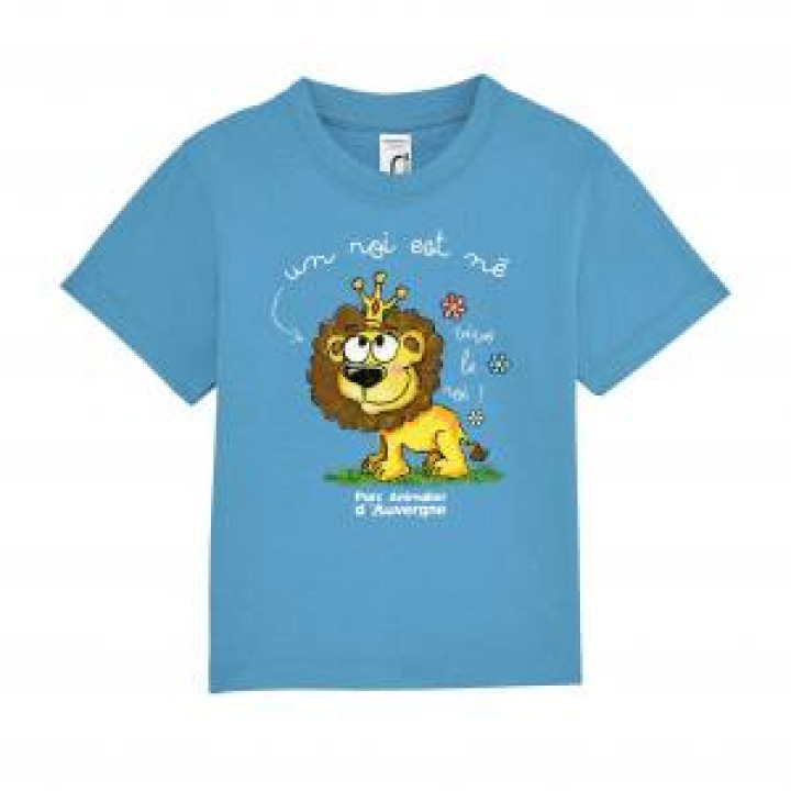 Tshirt bébé Lion Parc Animalier dAuvergne Aqua 612 mois