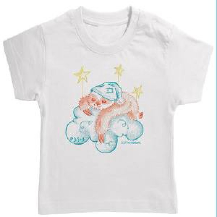Tshirt bébé Paresseux Zoo de Beauval Hauteur 15cm Blanc 612 mois