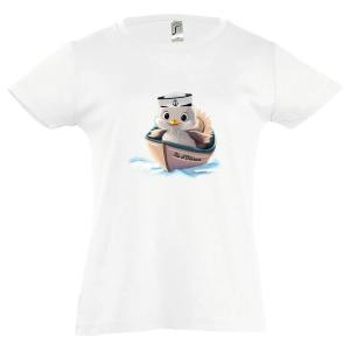 Tshirt bébé Transfert Bébé Mouette dans sa Barque Île dOléron Aqua 612 mois