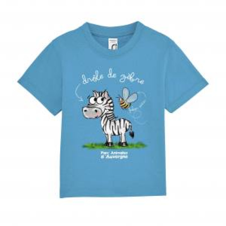 Tshirt bébé Zèbre Parc Animalier dAuvergne Aqua 36 mois