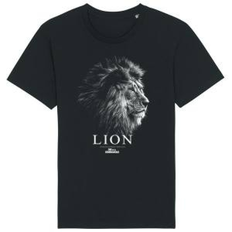 T-shirt bio Lion Gamme Black Zoo de la Bourbansais Black XL