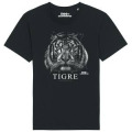 T-shirt bio Tête de Tigre Gamme Black + transfert Col Zoo de Champrepus Black S