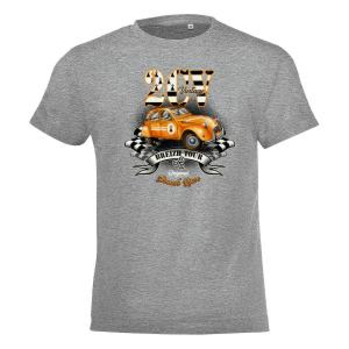 Tshirt enfant 2 CV Vintage Breizh Tour Gris Chiné 2 ans