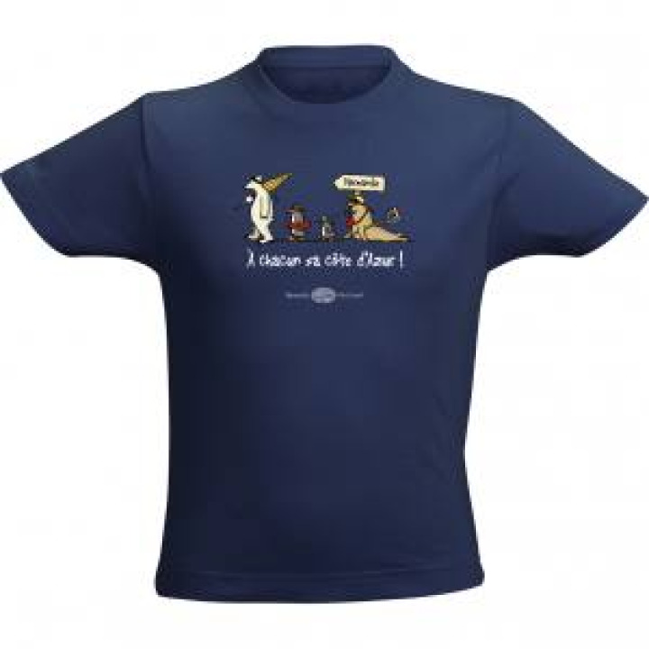 Tshirt enfant A Chacun se Côte Dazur French Marine 2 ans