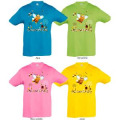 T-shirt enfant Abeille avec Fond de Jardin Aqua 2 ans