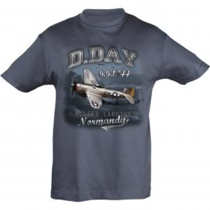 Tshirt enfant Avion DDay 661944 Normandy Gris Souris 2 ans