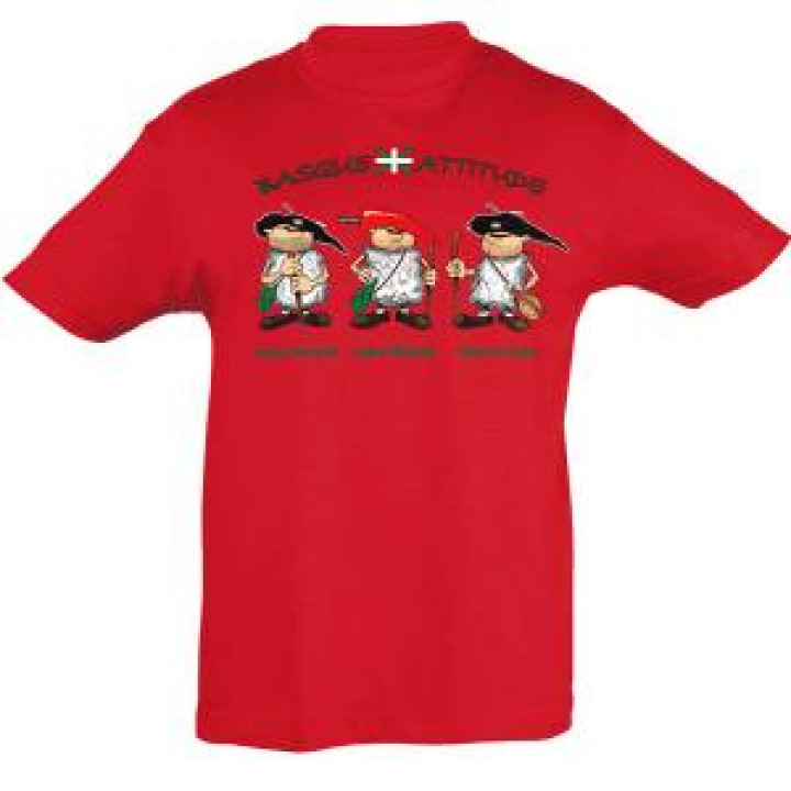 Tshirt enfant Basque Standard Espelette Garazi Rouge 2 ans