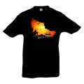 T-shirt enfant Bateau dans Carte Belle &Icirc;le en Mer Noir Profond 8 ans