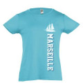 T-shirt enfant Bateau Marseille Bleu Atoll 2 ans