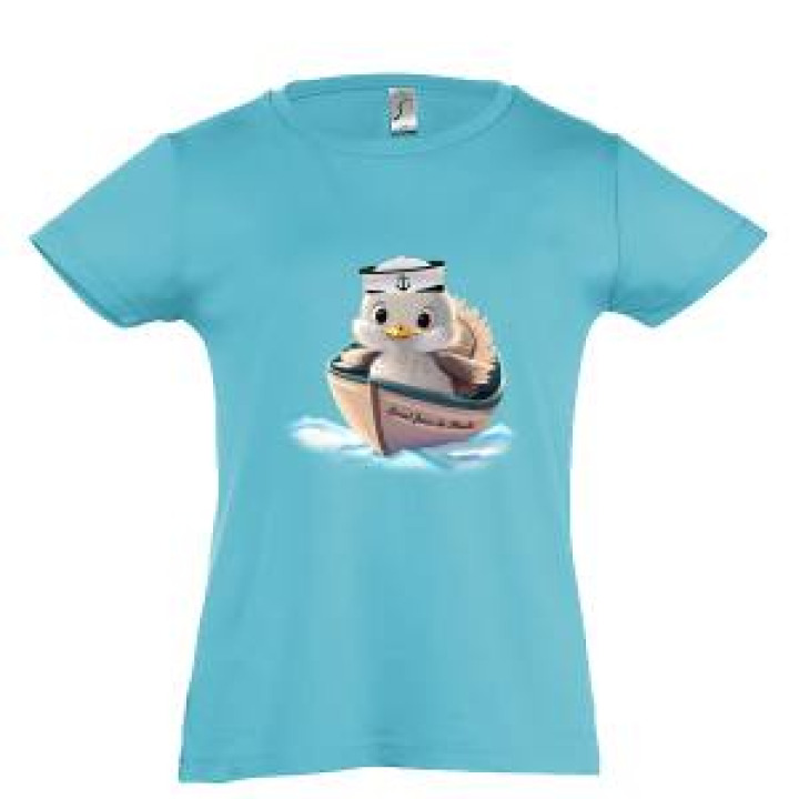 Tshirt enfant Bébé Mouette dans sa Barque Saint Jean de Monts Blanc 2 ans