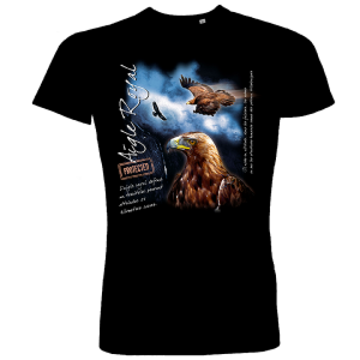 Tshirt enfant bio ajusté Aigle Royal Noir Profond 2 ans