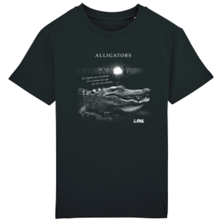 T-shirt enfant bio ajusté Alligator le Pal Black 12/14 ans