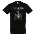 T-shirt enfant bio ajusté Heaume + Epées Château de Cheverny + transfert Col Noir Profond 8 ans