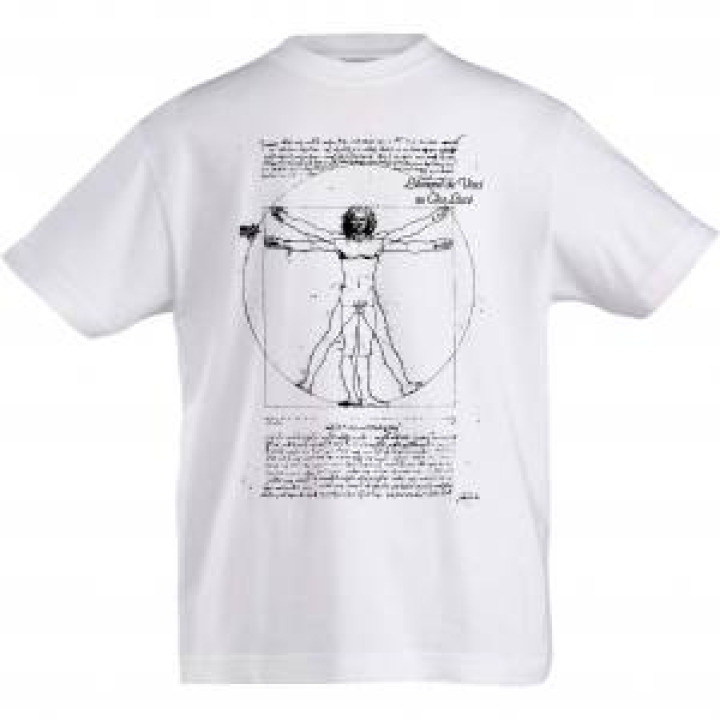 Tshirt enfant bio ajusté Homme de Vitruve White 34 ans