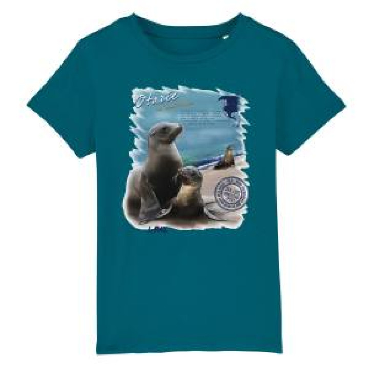 Tshirt enfant bio ajusté Otarie le Pal Ocean Depth 34 ans