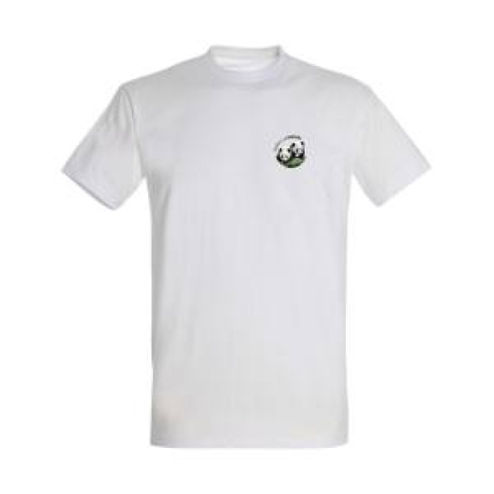 Tshirt enfant bio ajusté Panda Anniversaire Zoo de Beauval Blanc 6 ans