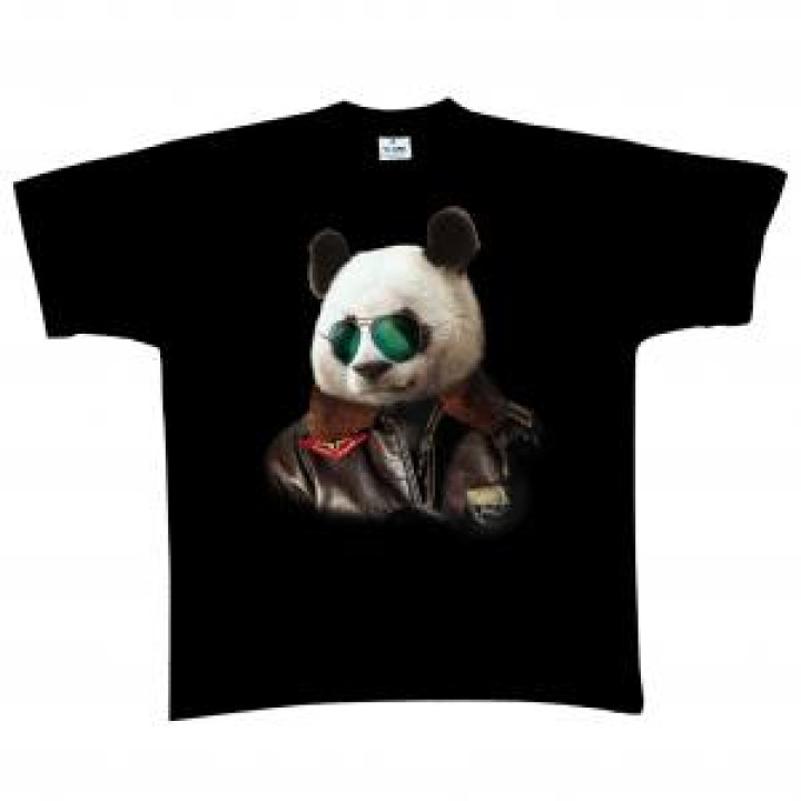 Tshirt enfant bio ajusté Panda Aviateur Zoo de Beauval Largeur 19 Cm pour les 246 Ans L 22 Cm 