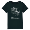 T-shirt enfant bio ajusté Rhinoceros Bioparc Black 3/4 ans