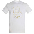 T-shirt enfant bio ajusté Transfert Joconde Monaligne Or White 5/6 ans