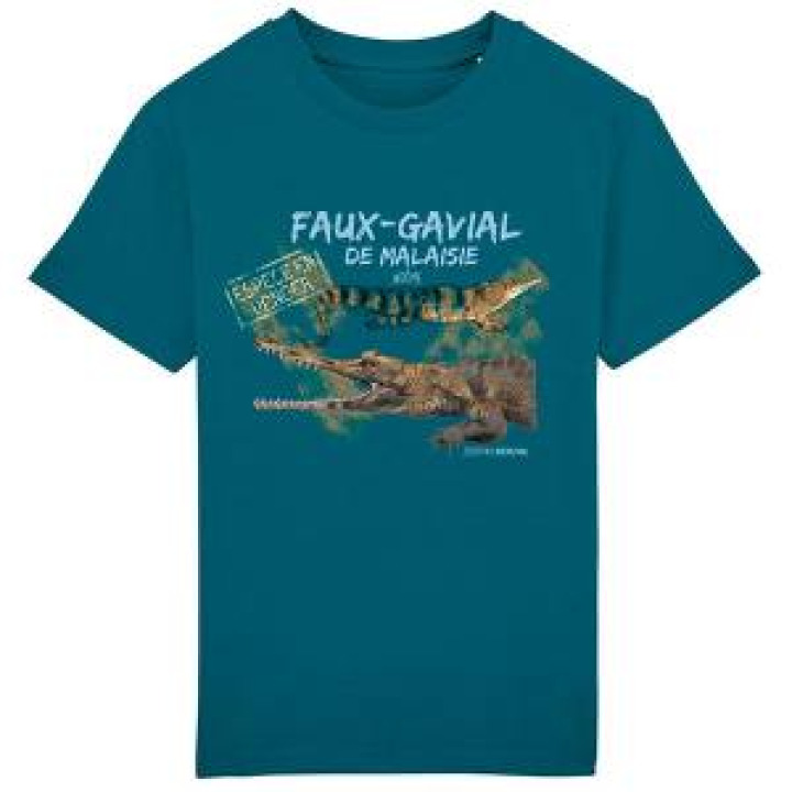 Tshirt enfant bio Alligator Faux Gavial Zoo de Beauval Largeur 20 Cm pour les 78 Ans Largeur 22 Cm pour les 911 1214 Ans Ocean Depth 911 ans