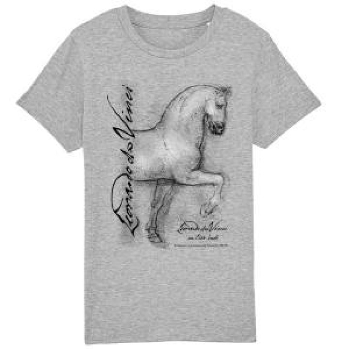 Tshirt enfant bio Cheval Heather Grey 56 ans