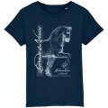 T-shirt enfant bio Cheval French Marine 6 ans