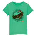 T-shirt enfant bio Crocodile de Couleurs Bioparc Fresh Green 3/4 ans