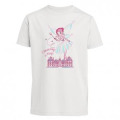 T-shirt enfant bio Fée Château de Cheverny + transfert Strass Mauve 3/4 ans