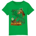 T-shirt enfant bio Girafe Zoo les Sables d’Olonne Fresh Green 9/11 ans