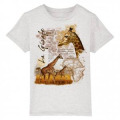 T-shirt enfant bio Girafe Heather Grey 3/4 ans