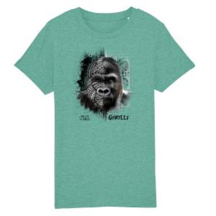 Tshirt enfant bio Gorille Native Tribes Vallée des Singes Rose clay 911 ans