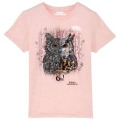 T-shirt enfant bio Hibou Tribes Zoo de Champrepus Cream Heather Pink 3/4 ans