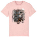 T-shirt enfant bio Hibou Tribes Cream Heather Pink 3/4 ans