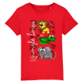 T-shirt enfant bio Jungle Heros Zoo les Sables d’Olonne Azur 3/4 ans