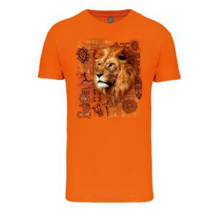 T-shirt enfant bio Lion Intemporel Orange 6/8 ans