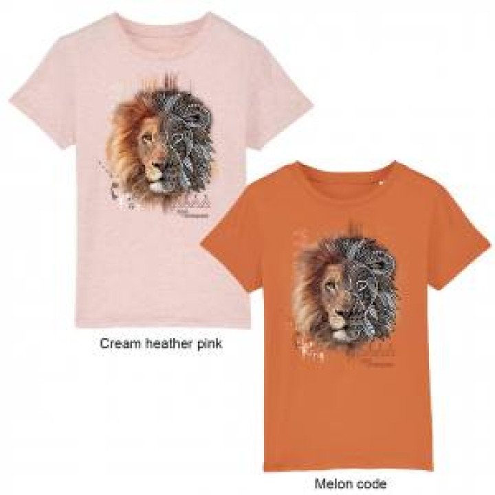 Tshirt enfant bio Lion Native Tribes Zoo de Jurques Melon code 34 ans