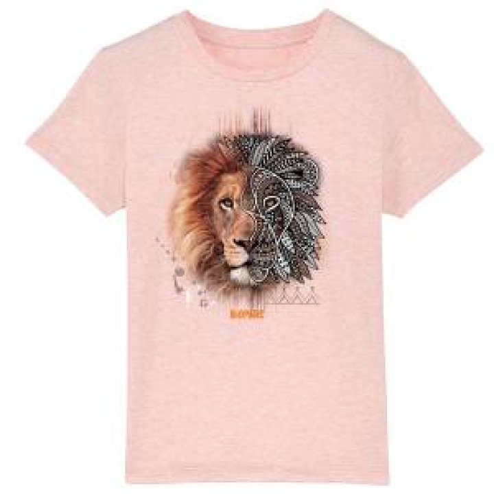 Tshirt enfant bio Lion Tribes Bioparc Blanc 4 ans