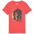 T-shirt enfant bio Lion Tribes Zoo de Champrepus Mid Heather Red 7/8 ans