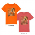 T-shirt enfant bio Lion Bright Orange 3/4 ans