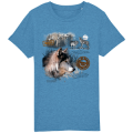 T-shirt enfant bio Loup Réserve de la Haute Touche Heather Grey 7/8 ans