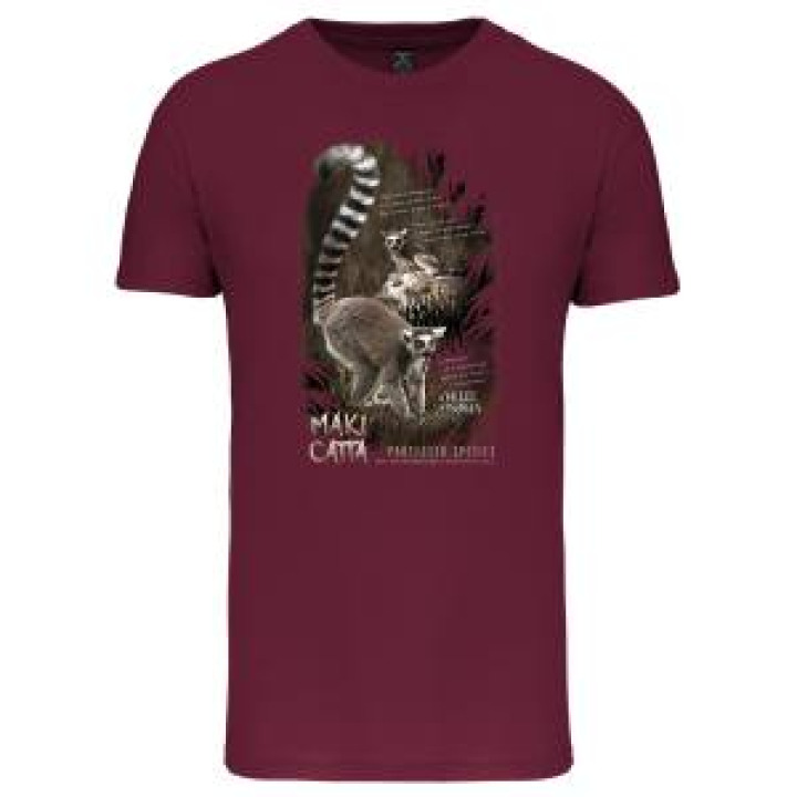 Tshirt enfant bio Maki Catta Vallée des Singes Oxford Grey 24 ans