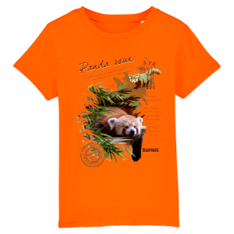 T-shirt enfant bio Panda Roux Bioparc Fresh Green 7/8 ans