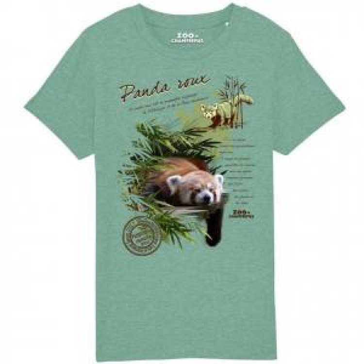 T-shirt enfant bio Panda Roux Zoo de Champrepus Cotton pink 7/8 ans
