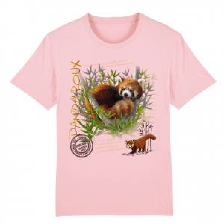 T-shirt enfant bio Panda Roux Stem Green 5/6 ans