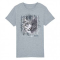 T-shirt enfant bio Panth&egrave;re des Neiges Native Tribes Heather Ice Blue 3/4 ans
