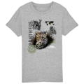 T-shirt enfant bio Panthère Zoo de Champrepus Heather Grey 3/4 ans