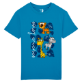 T-shirt enfant bio Savanna Heros Cerza + transfert Col Red 3/4 ans