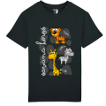 T-shirt enfant bio Savanna Heros Cerza + transfert Col Red 3/4 ans